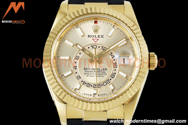 Rolex - Skydweller 42mm 336238 Gain Weight YG/RU Champ ZF V2 A2824