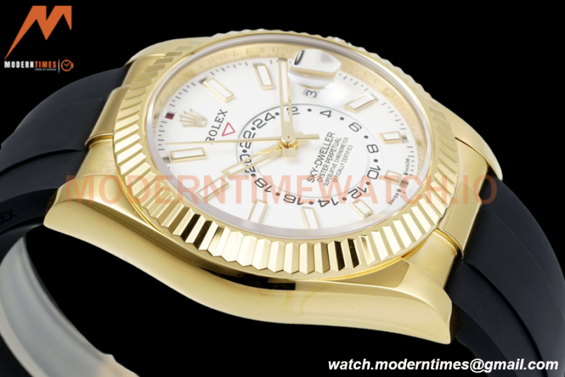 Rolex - Skydweller 42mm 336238 Gain Weight YG/RU White ZF V2 A2824