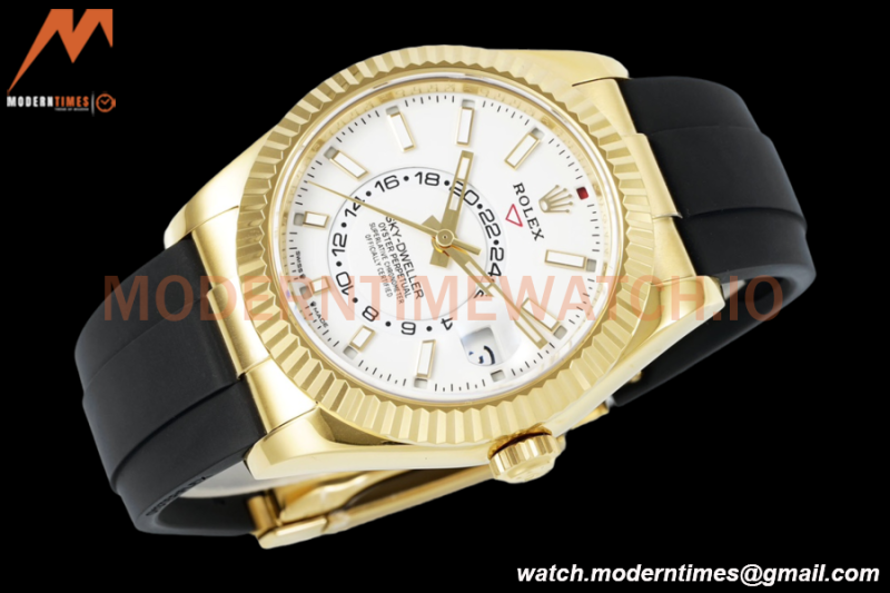 Rolex - Skydweller 42mm 336238 Gain Weight YG/RU White ZF V2 A2824