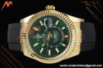 Rolex - 2025 Skydweller 336238 YG/RU Green Noob V2 A9002 | 롤렉스 - 2025 스카이드웰러 336238 YG/RU 그린 눕 V2 A9002