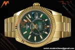 Rolex - 2025 Skydweller 336938 Oyster YG/YG Green Noob V2 A9002 | 롤렉스 - 2025 스카이드웰러 336938 오이스터 YG/YG 그린 눕 V2 A9002