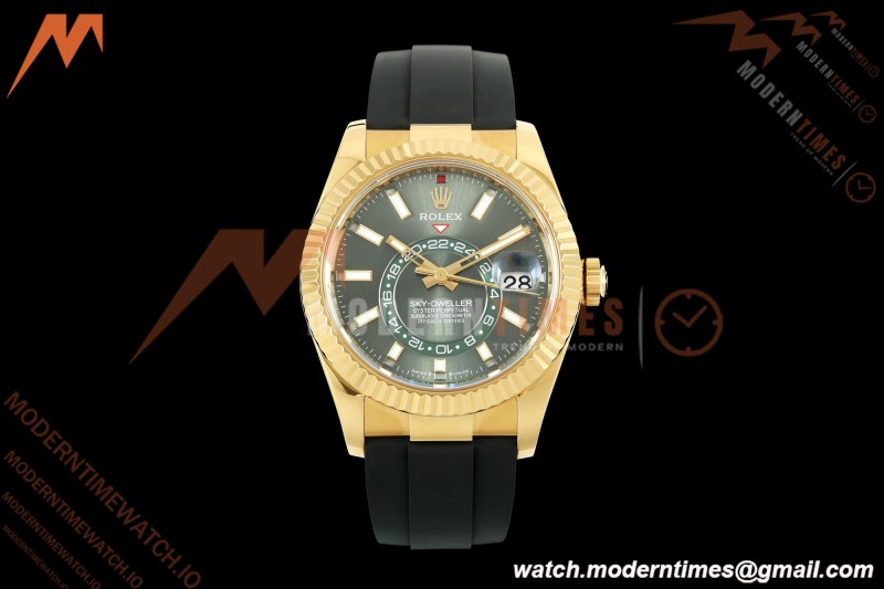 Rolex - Skydweller 42mm 336238 Gain Weight YG/RU Mint Green ZF V2 A2824 | 롤렉스 - 스카이드웰러 42mm 336238 게인 웨이트 YG/RU 민트 그린 ZF V2 A2824
