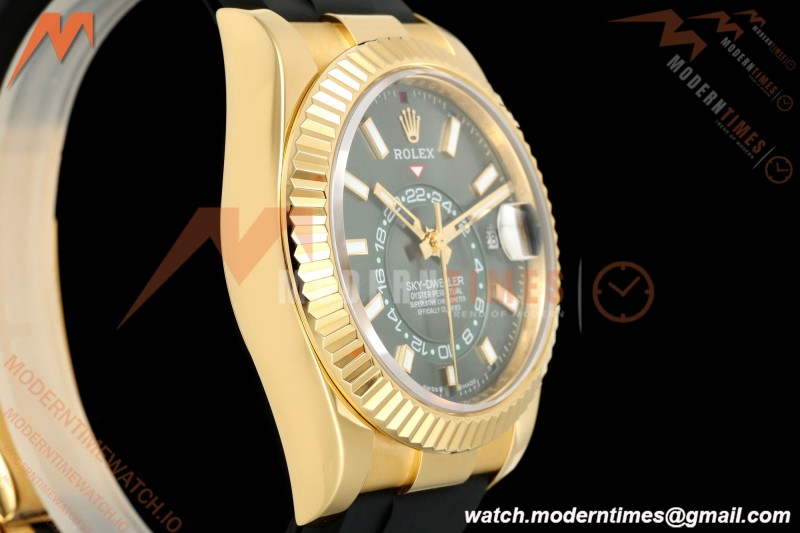 Rolex - Skydweller 42mm 336238 Gain Weight YG/RU Mint Green ZF V2 A2824 | 롤렉스 - 스카이드웰러 42mm 336238 게인 웨이트 YG/RU 민트 그린 ZF V2 A2824