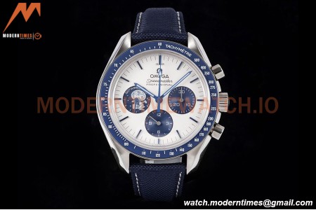 Omega - Speedmaster “Silver Snoopy Award” 50th Anniversary 42mm SS/NY Wht/Blue GSF Cal.3861