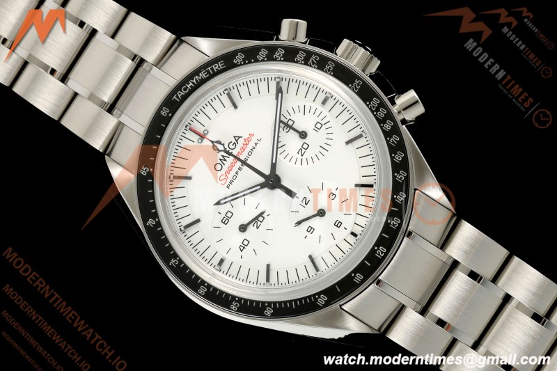 Omega - Speedmaster Moonwatch 42mm SS/SS White Dial OMF Cal. 3861 Mod