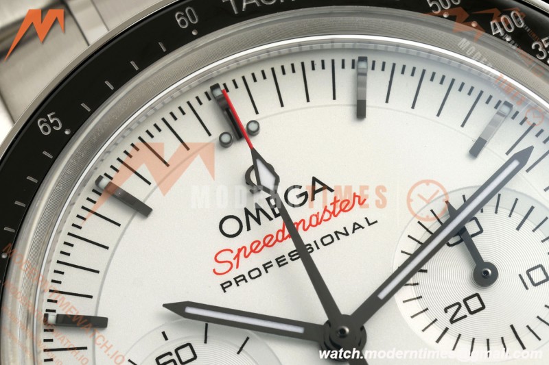 Omega - Speedmaster Moonwatch 42mm SS/SS White Dial OMF Cal. 3861 Mod