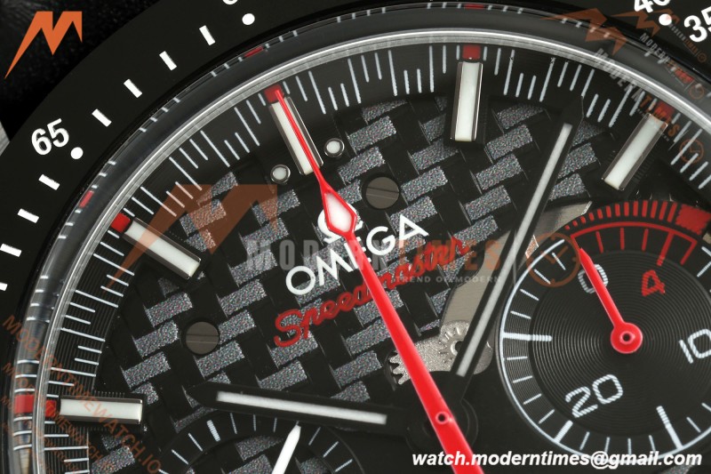 Omega - Speedmaster Dark Side of the Moon Team Alinghi 44.25mm CER/RU Carbon Fiber Skeleton Dial BLSF Cal. 1865 Mod | 오메가 - 스피드마스터 다크 사이드 오브 더 문 팀 알링기 44.25mm CER/RU 카본 파이버 스켈레톤 다이얼 BLSF Cal. 1865 Mod
