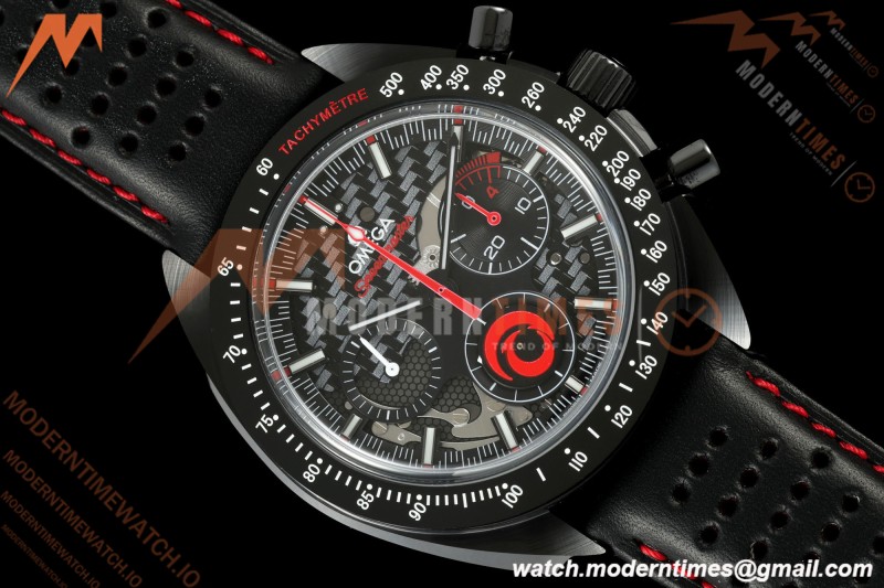 Omega - Speedmaster Dark Side of the Moon Team Alinghi 44.25mm CER/RU Carbon Fiber Skeleton Dial BLSF Cal. 1865 Mod | 오메가 - 스피드마스터 다크 사이드 오브 더 문 팀 알링기 44.25mm CER/RU 카본 파이버 스켈레톤 다이얼 BLSF Cal. 1865 Mod