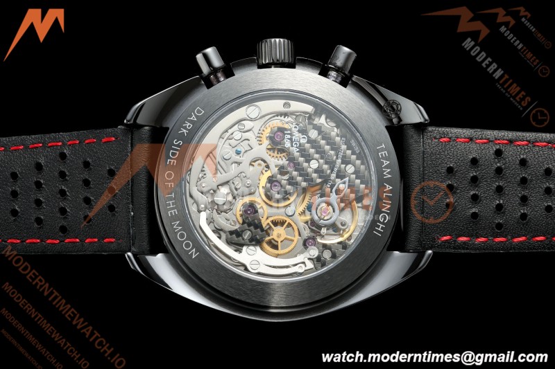 Omega - Speedmaster Dark Side of the Moon Team Alinghi 44.25mm CER/RU Carbon Fiber Skeleton Dial BLSF Cal. 1865 Mod | 오메가 - 스피드마스터 다크 사이드 오브 더 문 팀 알링기 44.25mm CER/RU 카본 파이버 스켈레톤 다이얼 BLSF Cal. 1865 Mod