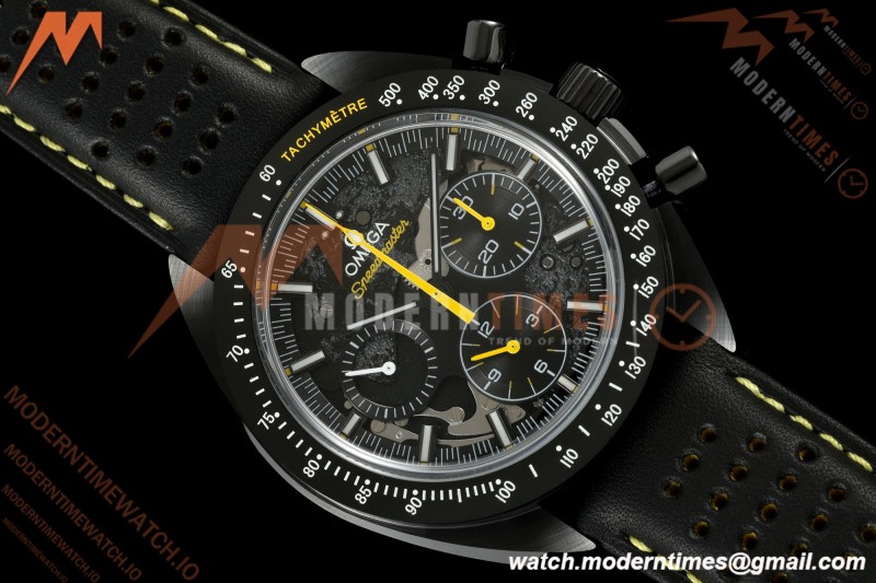Omega - Speedmaster Dark Side of the Moon Apolo 8 44.25mm CER/RU Moon Surface Skeleton Dial BLSF Cal. 1869 Mod | 오메가 - 스피드마스터 다크 사이드 오브 더 문 아폴로 8 44.25mm CER/RU 달 표면 스켈레톤 다이얼 BLSF Cal. 1869 Mod