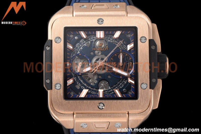 Hublot - Square Bang Unico 42mm Titanium RG/RU Blue Ske BBF A1280