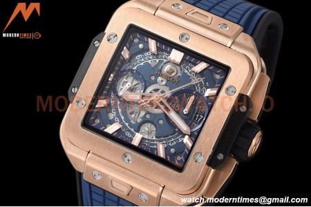 Hublot - Square Bang Unico 42mm Titanium RG/RU Blue Ske BBF A1280