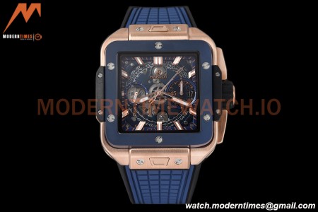 Hublot - Square Bang Unico 42mm Titanium Cer RG/RU Blue Ske BBF A1280