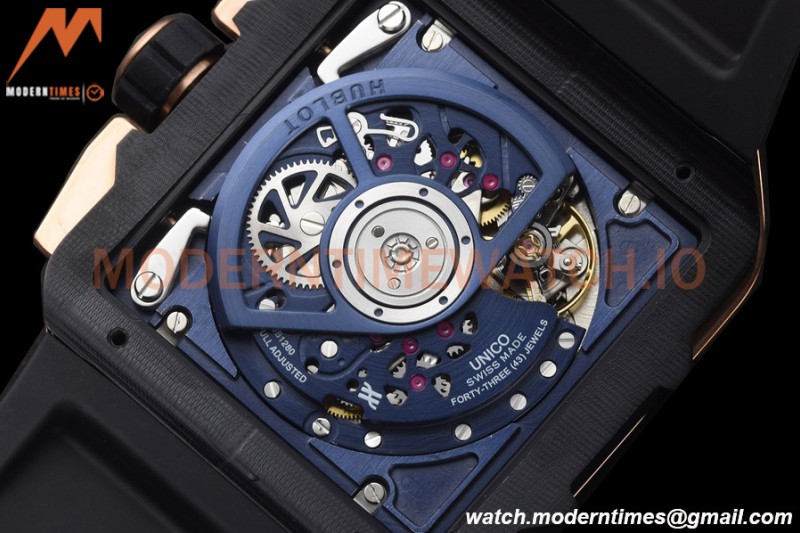 Hublot - Square Bang Unico 42mm Titanium Cer RG/RU Blue Ske BBF A1280