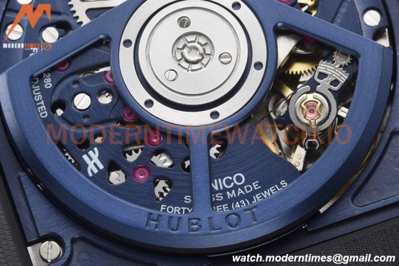 Hublot - Square Bang Unico 42mm Titanium Cer RG/RU Blue Ske BBF A1280