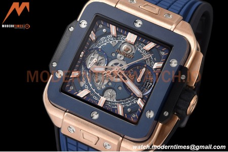 Hublot - Square Bang Unico 42mm Titanium Cer RG/RU Blue Ske BBF A1280