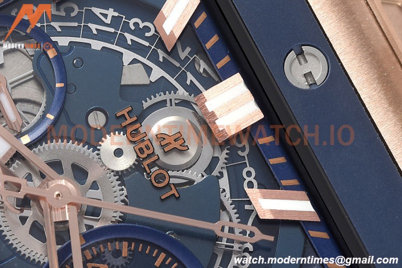 Hublot - Square Bang Unico 42mm Titanium Cer RG/RU Blue Ske BBF A1280