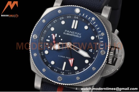 Panerai - PAM1507 Submersible GMT Luna Rossa 42mm TI/NY Blue VSF P900