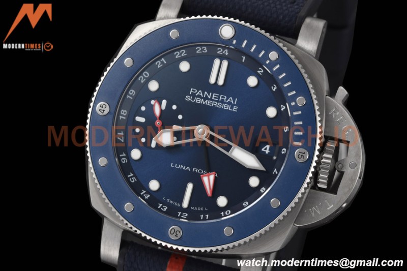 Panerai - PAM1507 Submersible GMT Luna Rossa 42mm TI/NY Blue VSF P900
