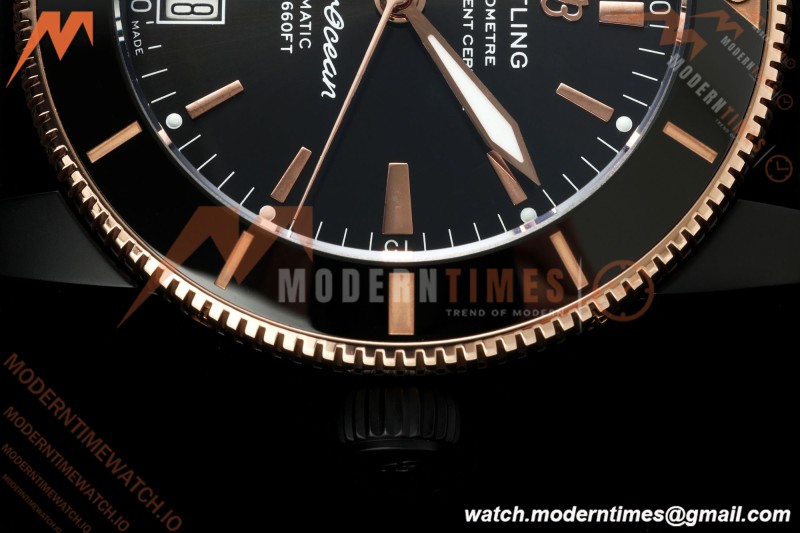 Breitling - Superocean Heritage B20 Automatic 42mm PVD/RG/RU Black BLF A2824 | 브라이틀링 - 슈퍼오션 헤리티지 B20 오토매틱 42mm PVD/로즈골드/러버 블랙 BLF A2824