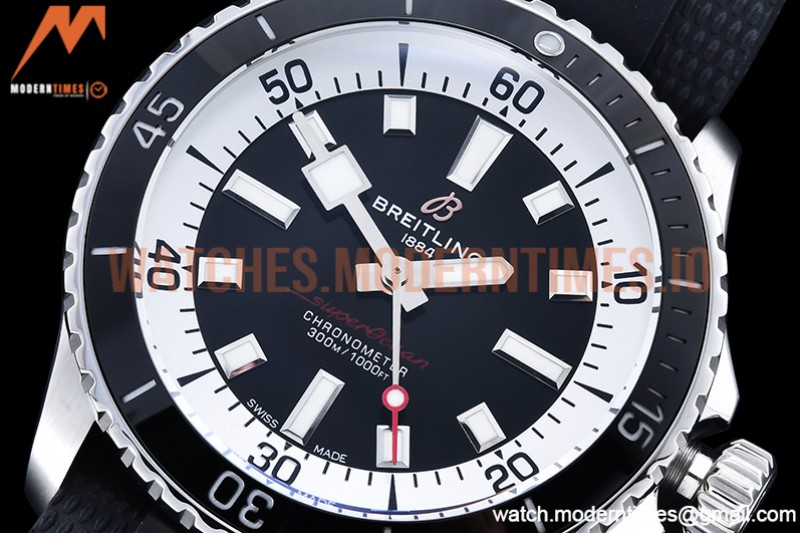 Breitling - Superocean 42mm Blk SS/RU Black BLS Asia 2824