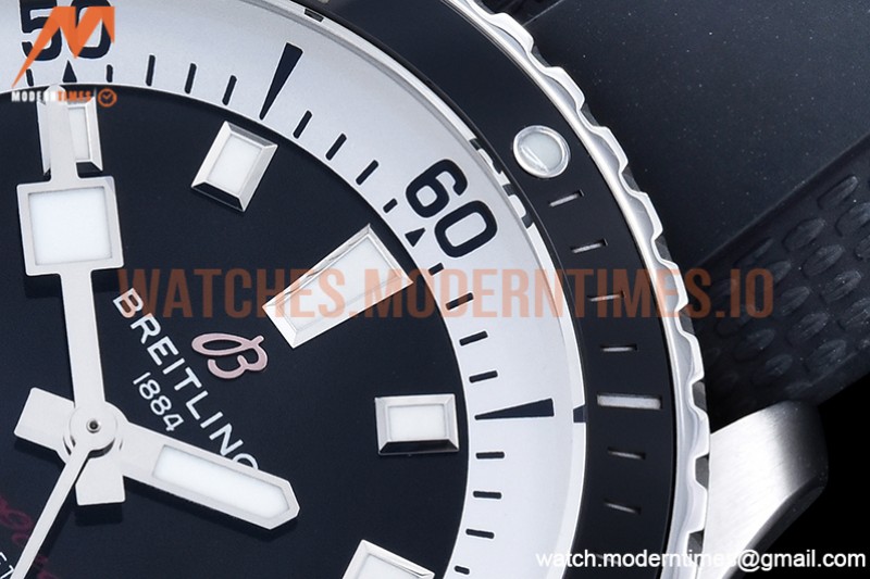 Breitling - Superocean 42mm Blk SS/RU Black BLS Asia 2824