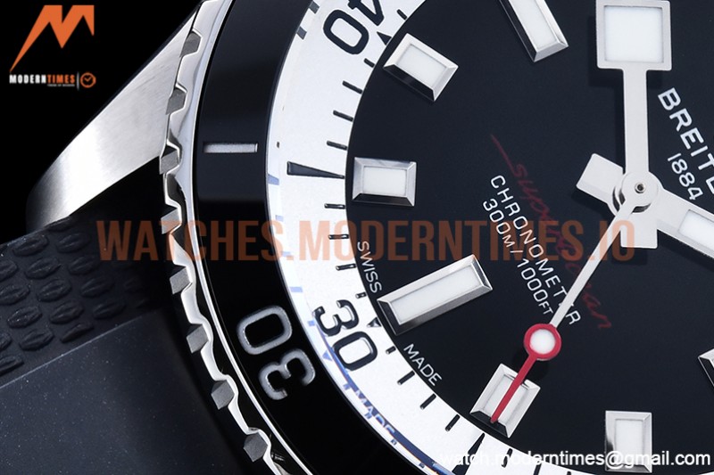 Breitling - Superocean 42mm Blk SS/RU Black BLS Asia 2824