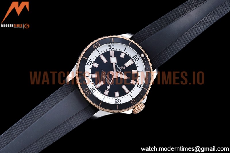 Breitling - Superocean 42mm Blk RG/SS/RU Black BLS Asia 2824