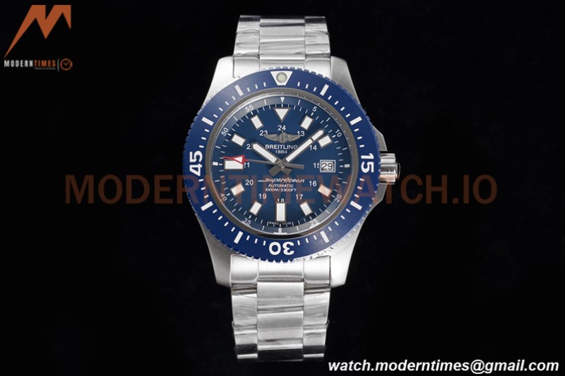 Breitling - Superocean II 44mm Automatic SS/SS Blu/Stk TF Asia 2824