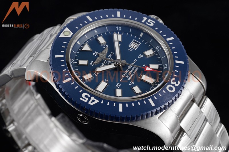 Breitling - Superocean II 44mm Automatic SS/SS Blu/Stk TF Asia 2824