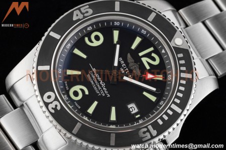 Breitling - Superocean 44mm Automatic SS/SS Blk/Stk/Num TF Asia 2824
