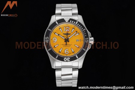 Breitling - Superocean 44mm Automatic SS/SS Yelw/Stk/Num TF Asia 2824