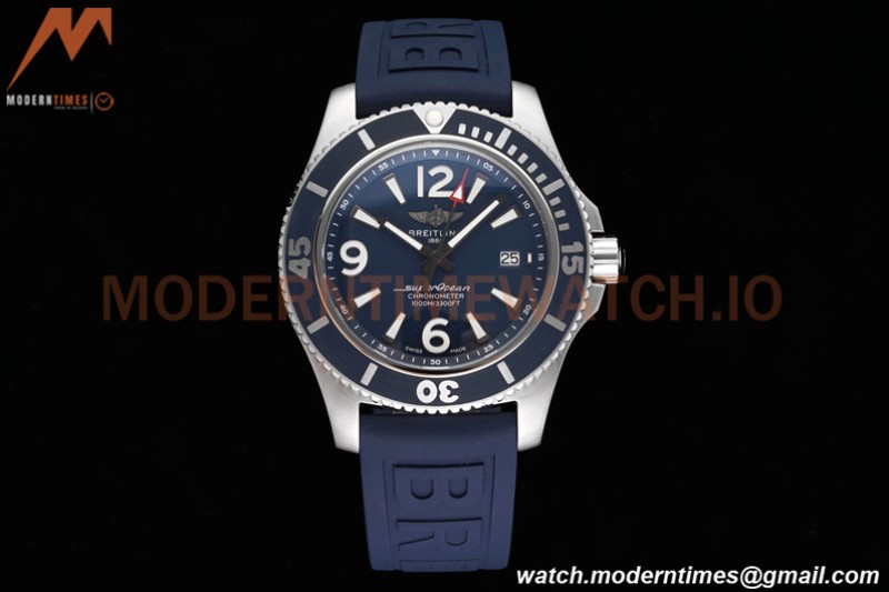 Breitling - Superocean 44mm Automatic SS/RU Blu/Stk/Num TF Asia 2824