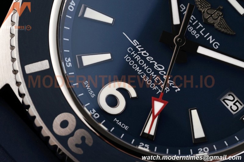 Breitling - Superocean 44mm Automatic SS/RU Blu/Stk/Num TF Asia 2824