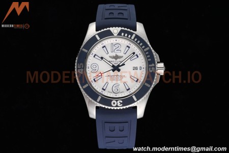 Breitling - Superocean 42mm Automatic SS/RU Wht/Stk/Num TF Asia 2824