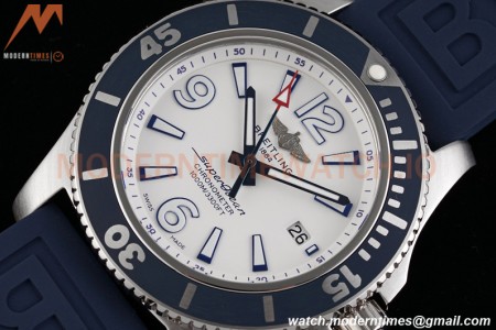 Breitling - Superocean 42mm Automatic SS/RU Wht/Stk/Num TF Asia 2824