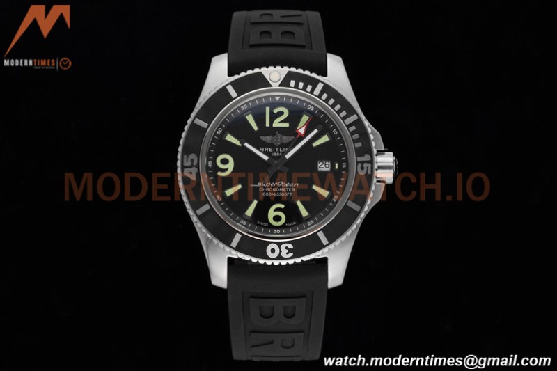 Breitling - Superocean 44mm Automatic SS/RU Blk/Stk/Num TF Asia 2824