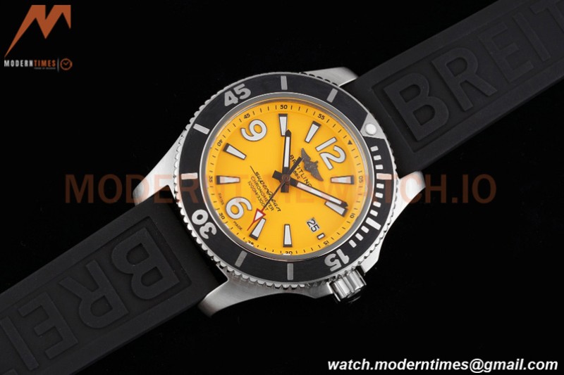 Breitling - Superocean 44mm Automatic SS/RU Yelw/Stk/Num TF Asia 2824