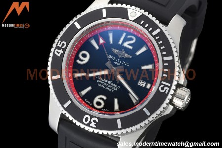 Breitling - Superocean 44mm SS/RU Black/Red BLSF A2824