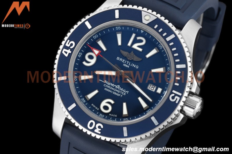 Breitling - Superocean 44mm SS/RU Blue BLSF A2824