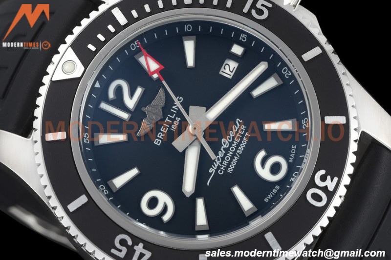 Breitling - Superocean 44mm SS/RU Black BLSF A2824