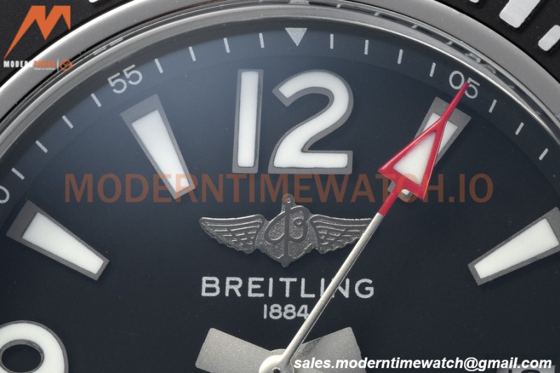 Breitling - Superocean 44mm SS/RU Black BLSF A2824