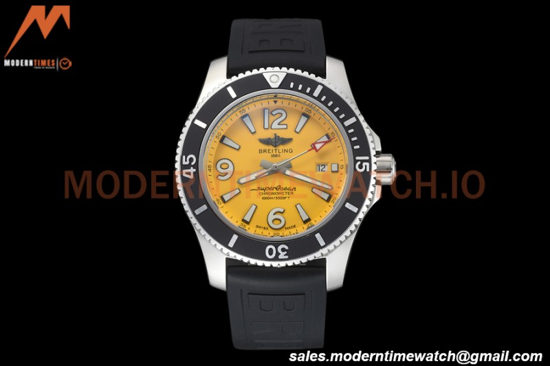 Breitling - Superocean 44mm SS/RU Yellow BLSF A2824