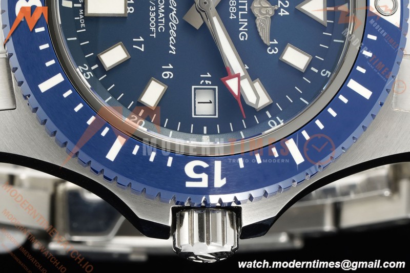 Breitling - Superocean Special 44mm Ceramic SS/SS Blue/Stk TF V2 A2824