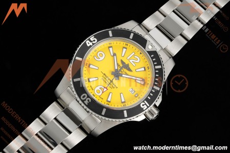Breitling - Superocean Special 44mm Ceramic SS/SS Yelw/Stk/Num TF V2 A2824 | 브라이틀링 - 슈퍼오션 스페셜 44mm 세라믹 SS/SS 옐로우/스틸/숫자 TF V2 A2824
