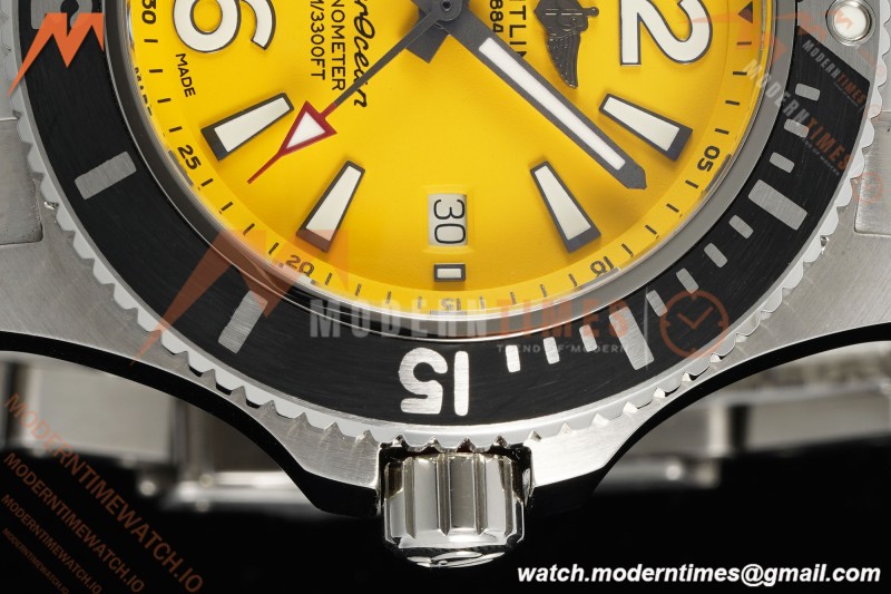 Breitling - Superocean Special 44mm Ceramic SS/SS Yelw/Stk/Num TF V2 A2824