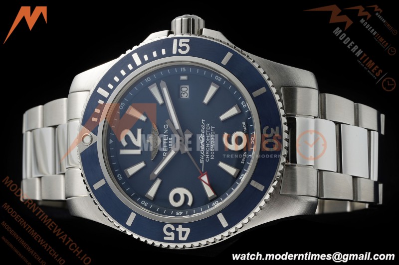 Breitling - Superocean Special 44mm Ceramic SS/SS Blue/Stk/Num TF V2 A2824