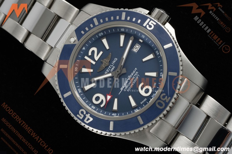 Breitling - Superocean Special 44mm Ceramic SS/SS Blue/Stk/Num TF V2 A2824