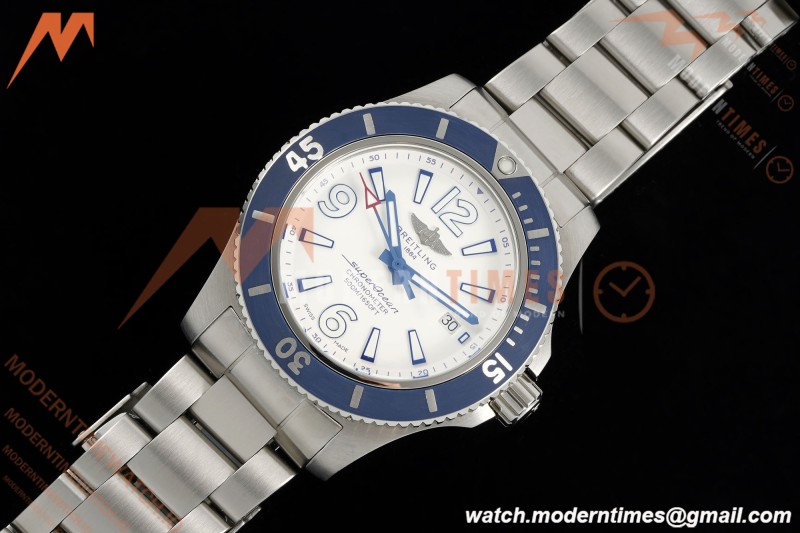 Breitling - Superocean Special 44mm Ceramic SS/SS Wht/Stk/Num TF V2 A2824 | 브라이틀링 - 슈퍼오션 스페셜 44mm 세라믹 SS/SS 화이트/스틸/숫자 TF V2 A2824