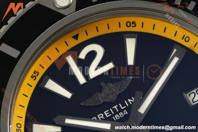 Breitling - Superocean Special 44mm Ceramic SS/RU Yelw/Stk/Num Black TF V2 A2824 | 브라이틀링 - 슈퍼오션 스페셜 44mm 세라믹 SS/RU 옐로우/스틸/넘버 블랙 TF V2 A2824